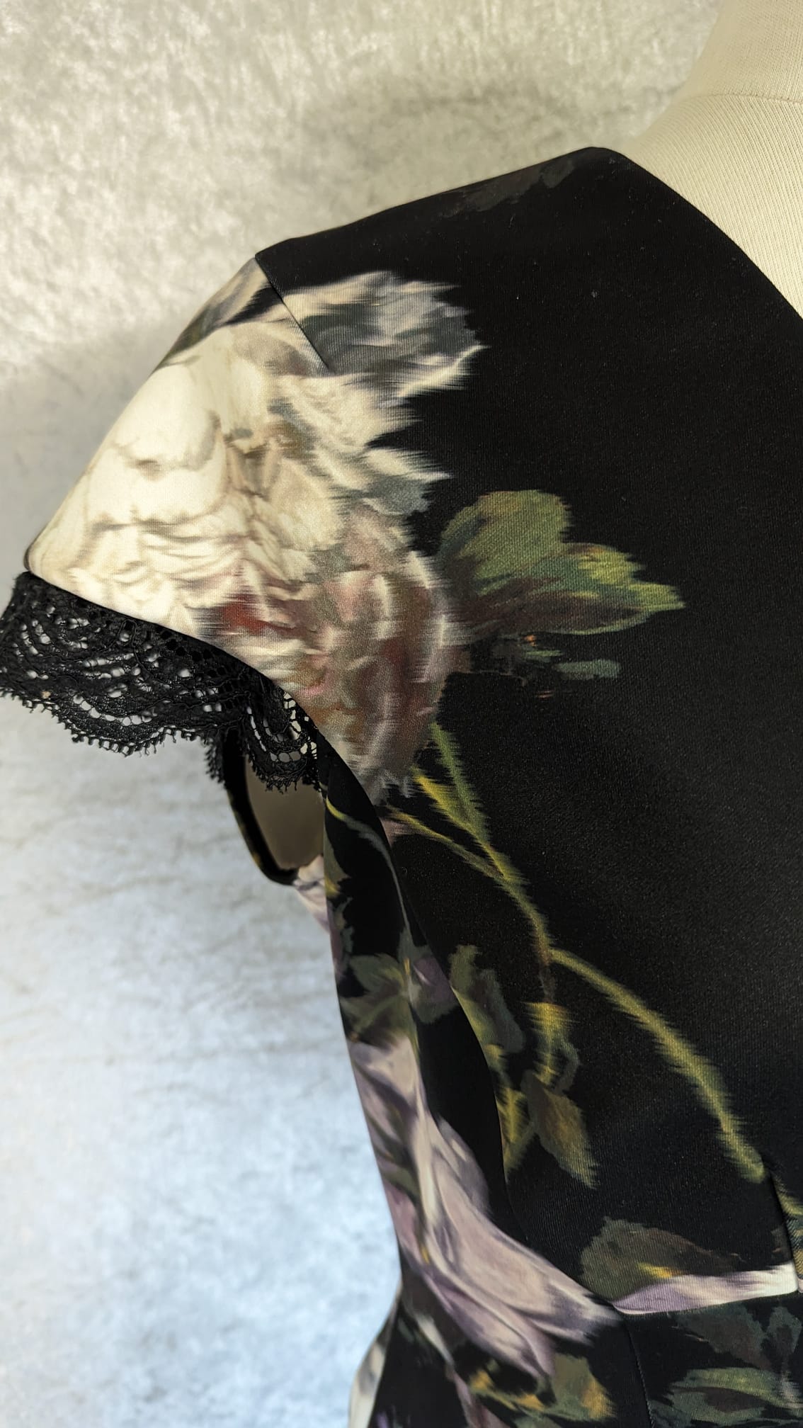 Marks and Spencer Collection - Dress - Black and Floral - Size 14