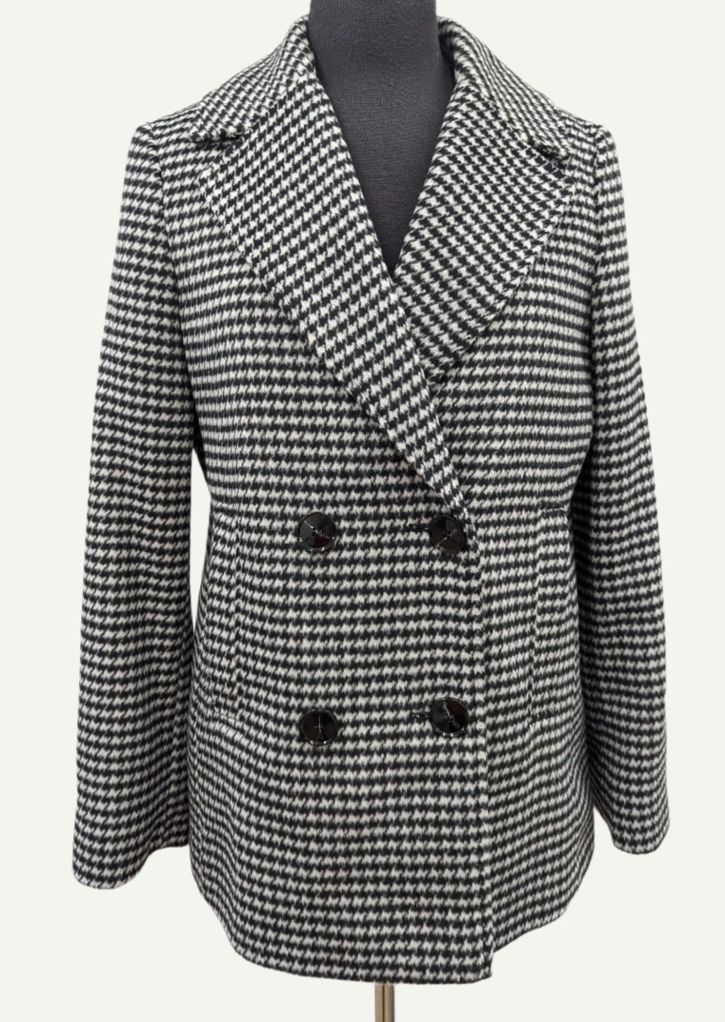 BNWT Marks and Spencer Coat - Size 10 - Black and White