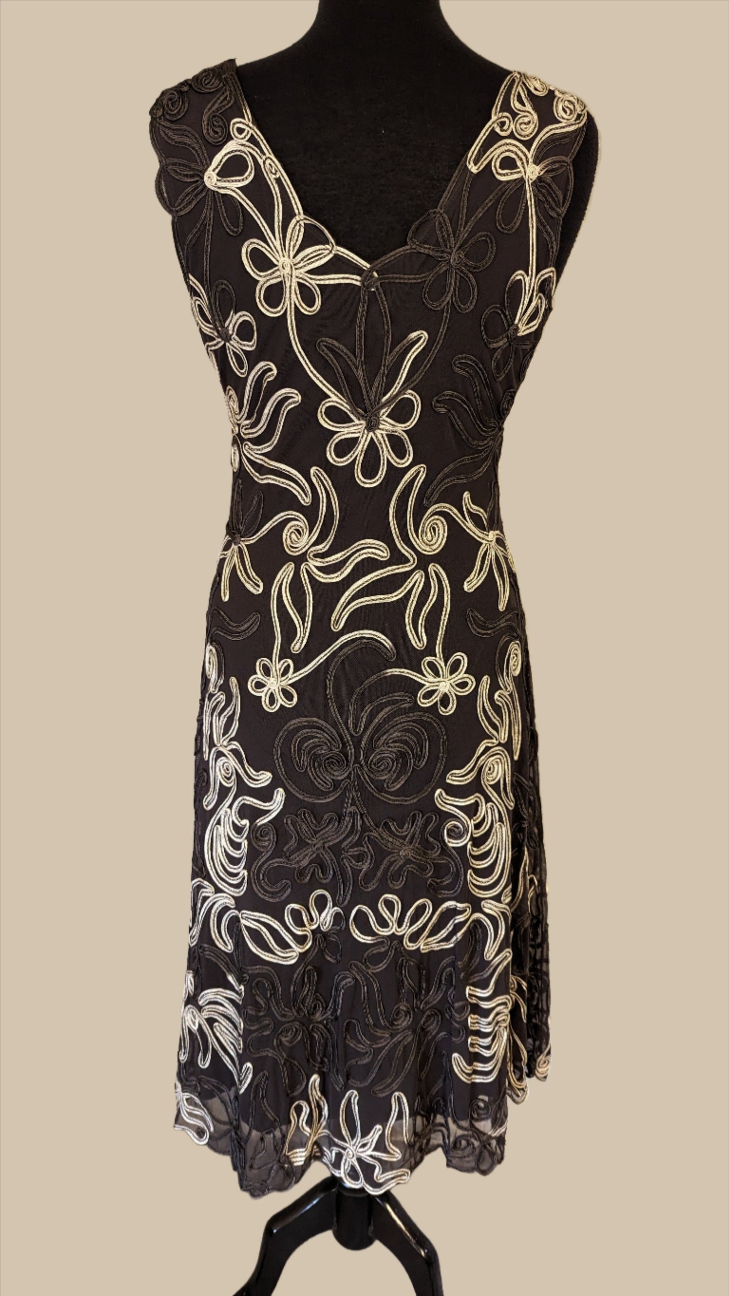 Phase Eight Dress - Size 16 - Brown