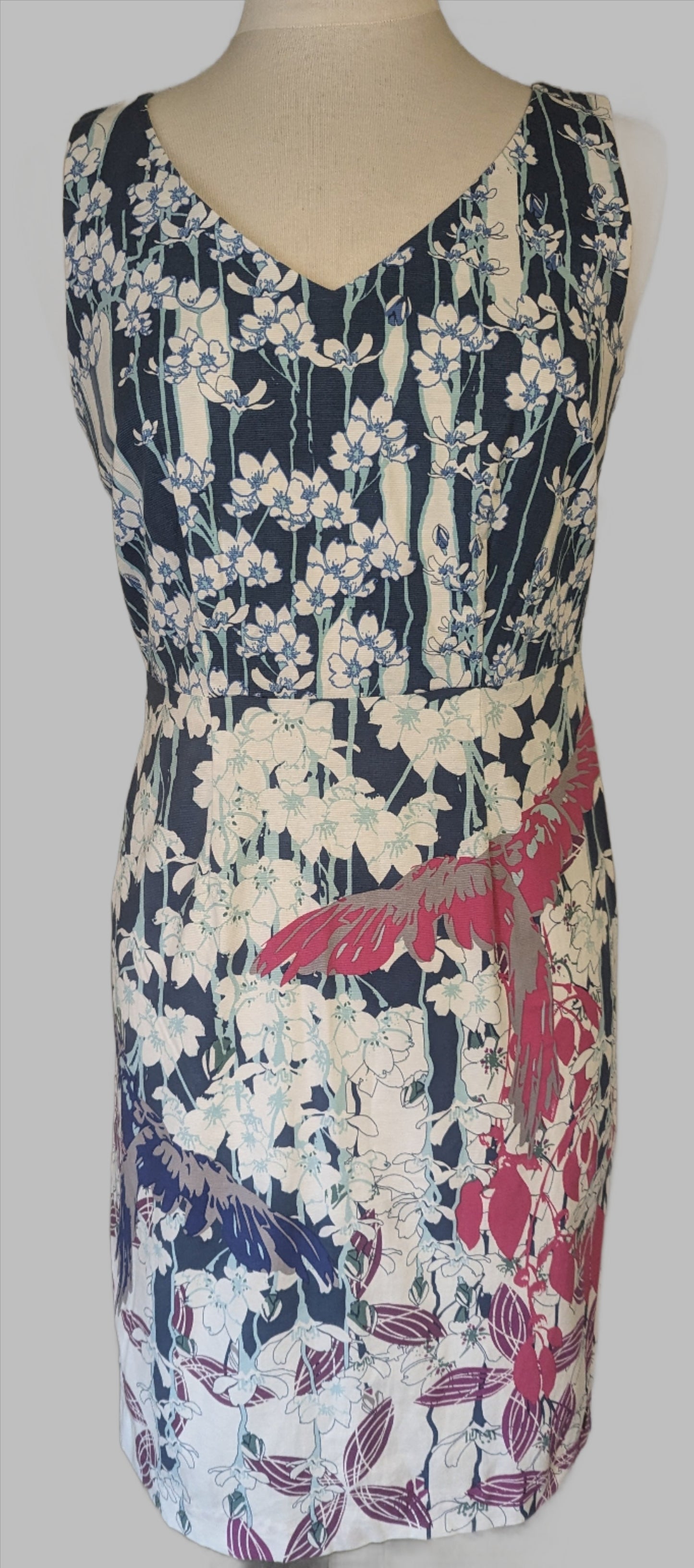 White Stuff Dress - Blue and White - Size 10