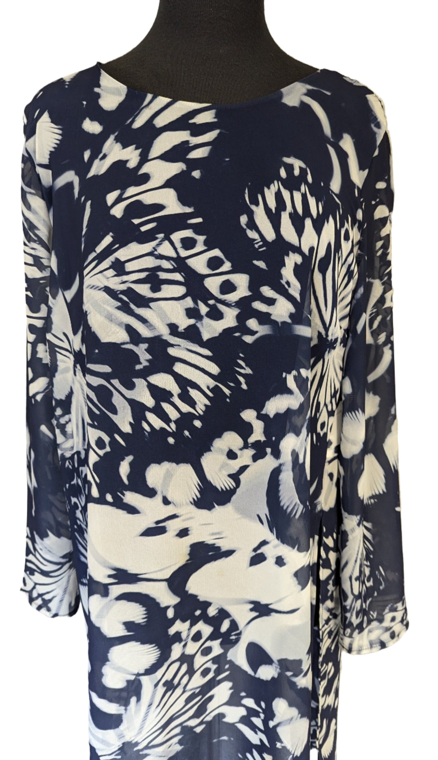 First Avenue Long Tunic Top - Size 14 - Blue