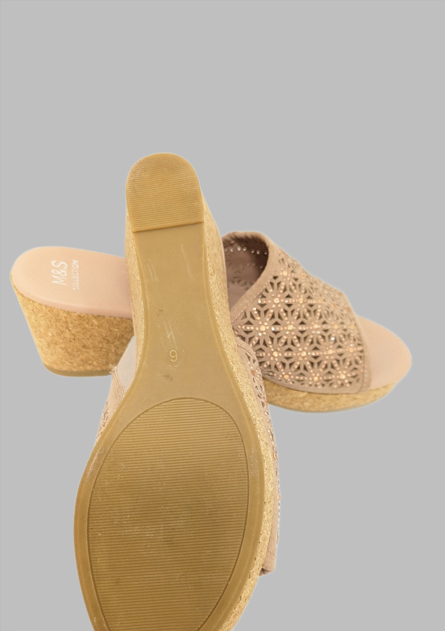 Marks and Spencer - Slip on Sandal - Nude Pink - Size 6 - £10