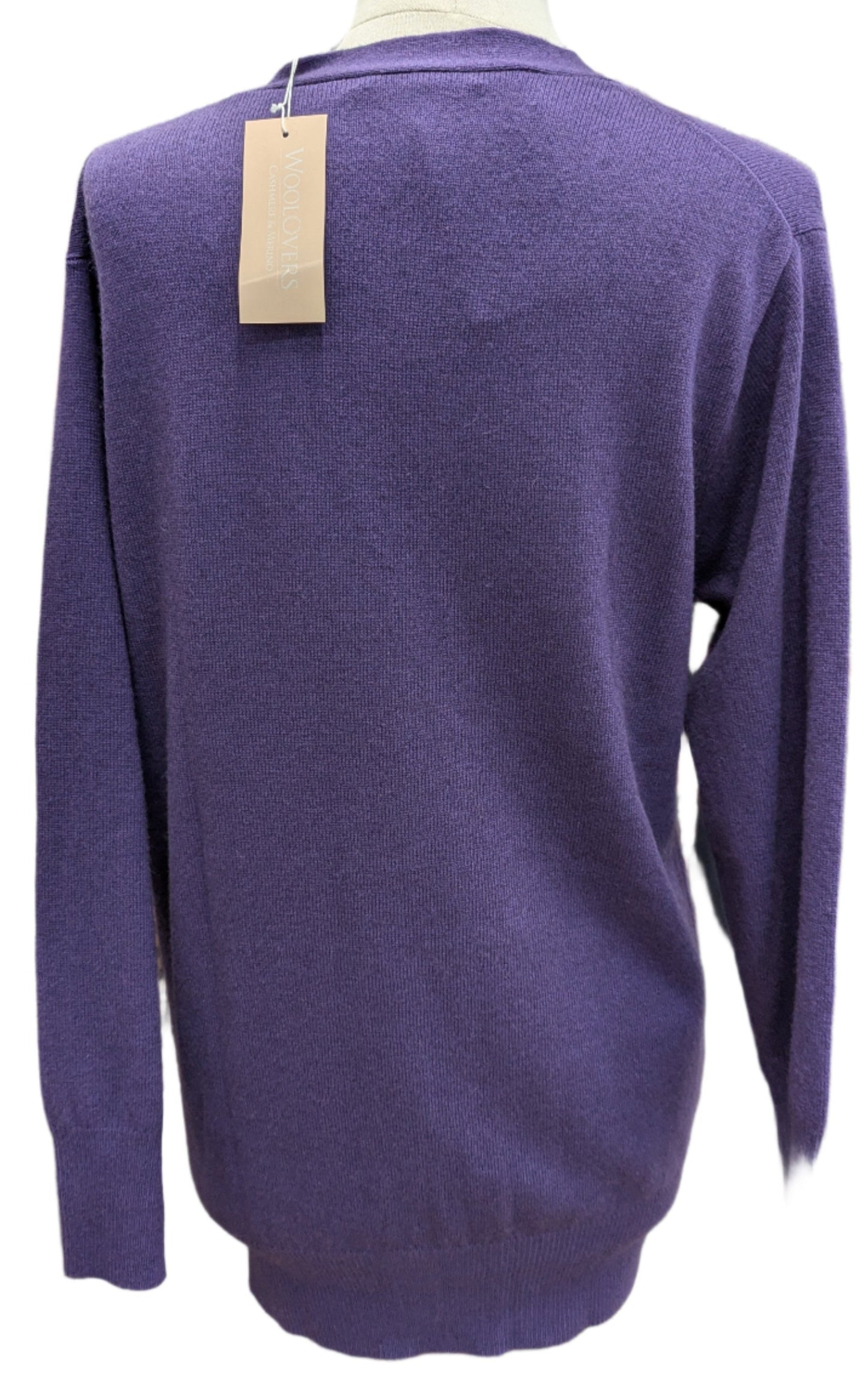 BNWT Woolovers Cashmere Cardigan - Size Medium - Purple