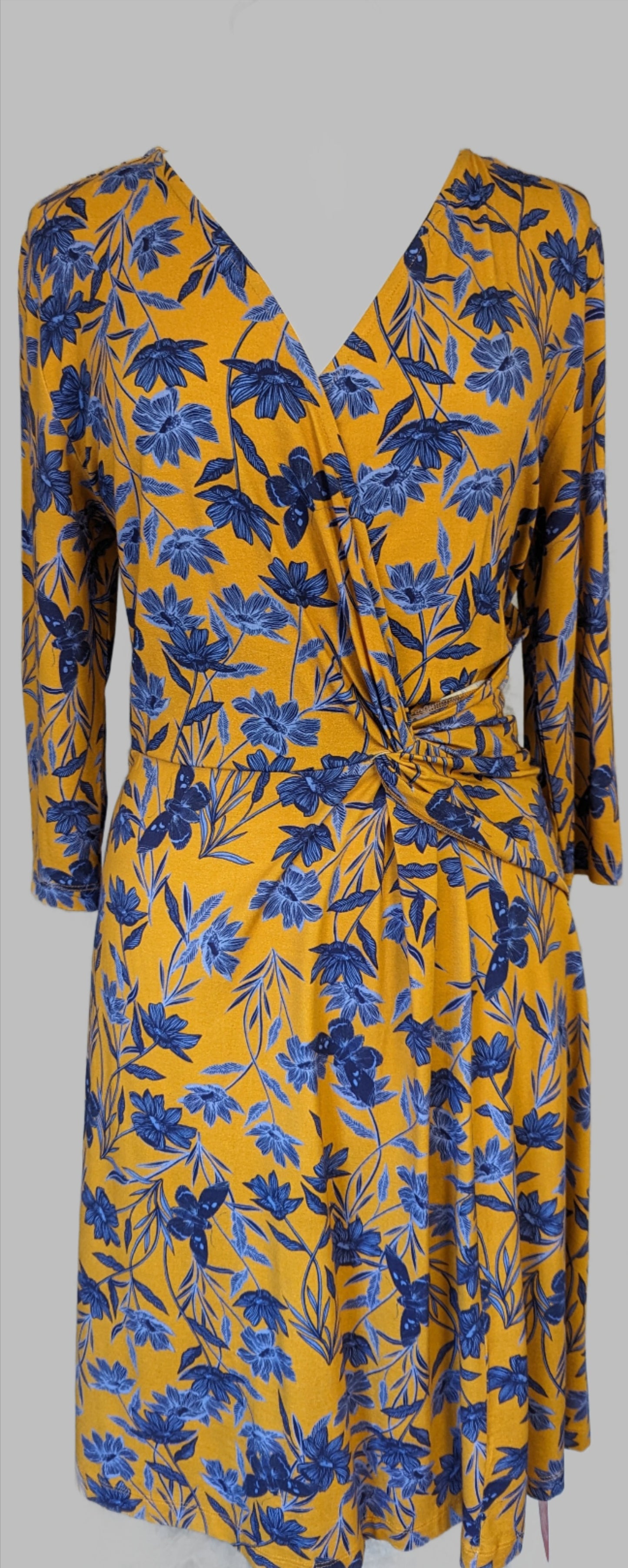 BNWT - Joe Browns Dress - Mustard and Blue - Size 16