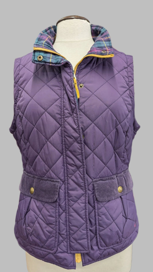 Joules Quilted Gilet- Size 16 - Purple