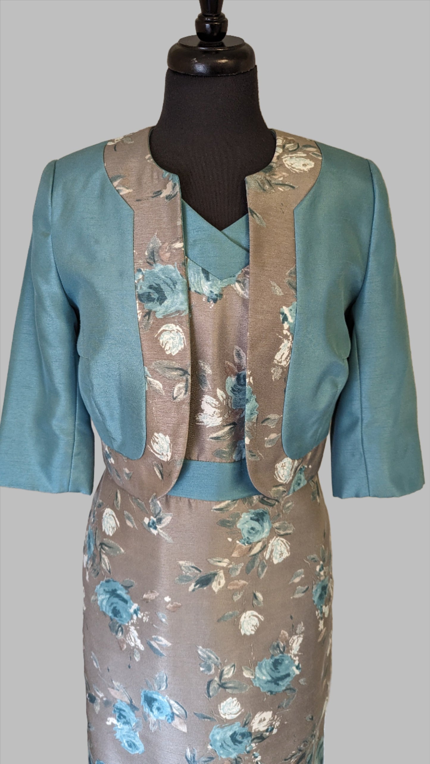 Anna Rose Dress and Jacket - Size 12 - Turquoise