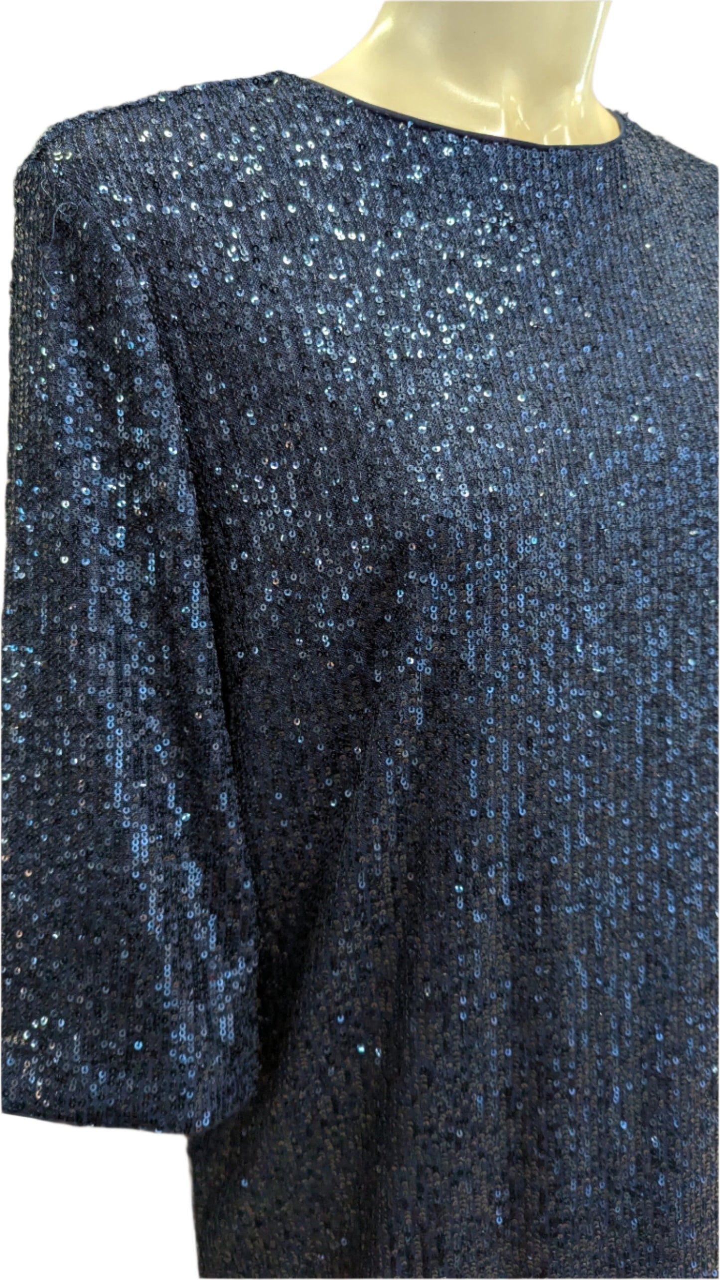 Marks and Spencer Sequin Dress - Size 12 - Navy Blue