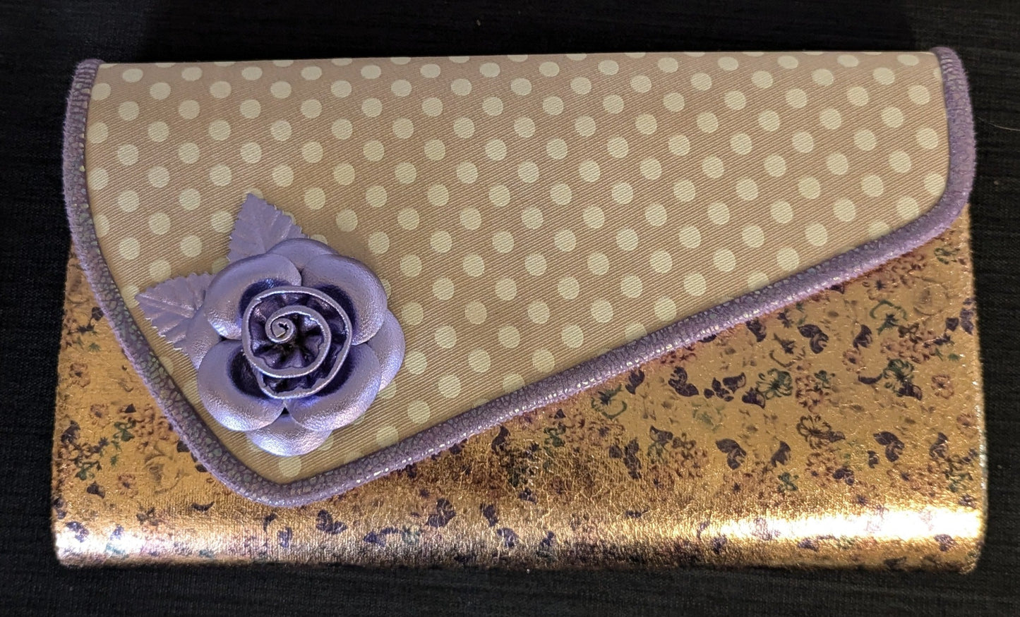 Joe Brown Clutch Bag - Lilac and Gold