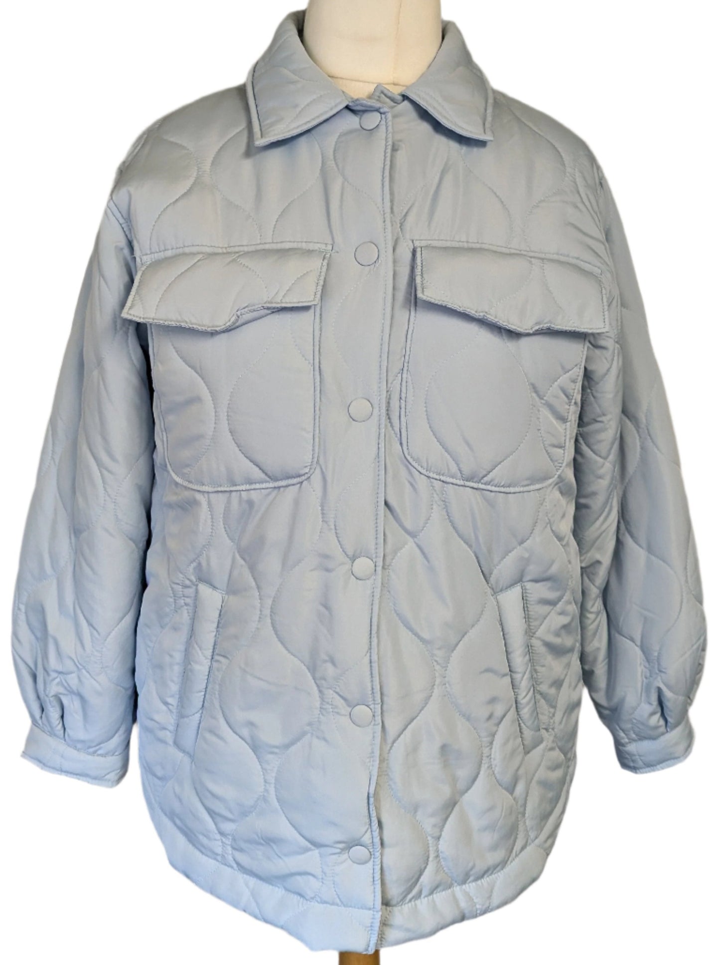 H&M Padded Jacket - Size M - Pale Blue