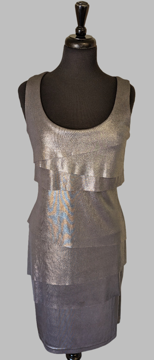 Joseph Ribkoff Dress - Size 10 - Metallic grey